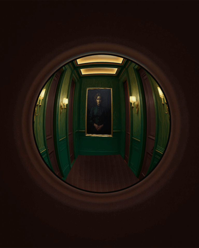 Peephole detail from the spooky, not scary BooMont experience in Dallas in 2026